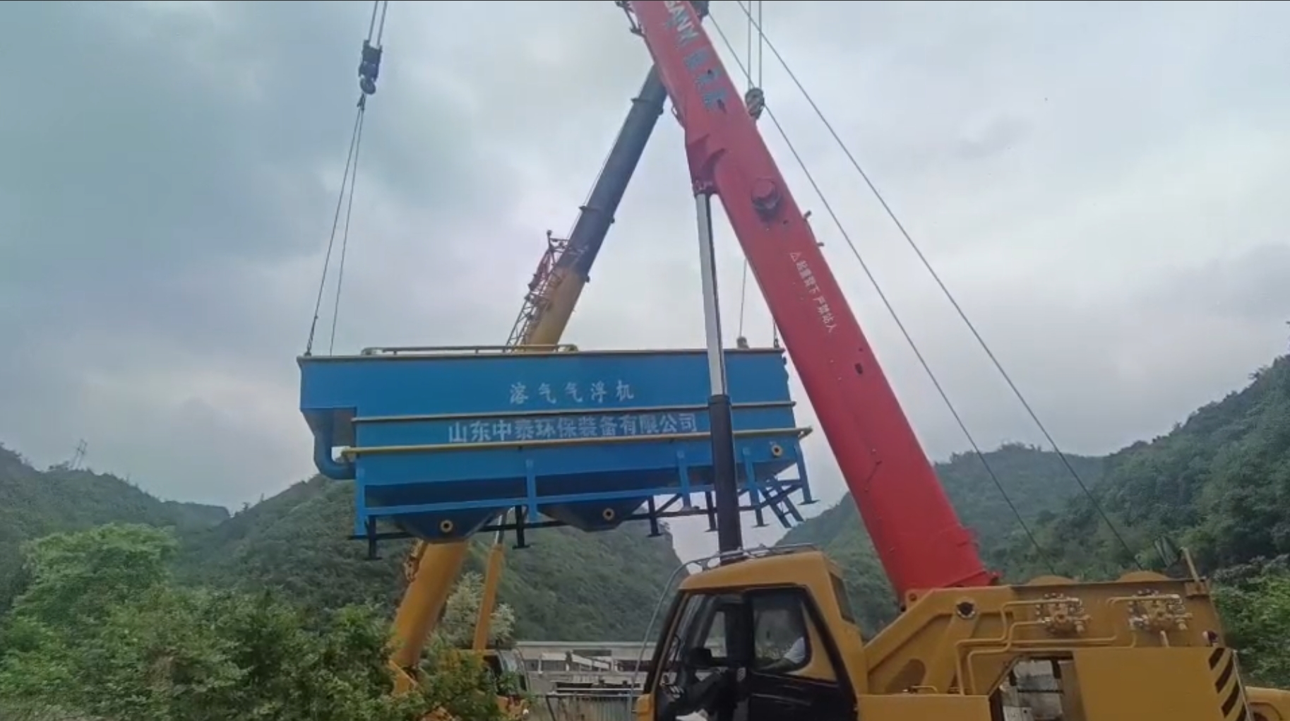 氣浮機，高效氣浮機，溶氣氣浮機，氣浮機安裝現(xiàn)場